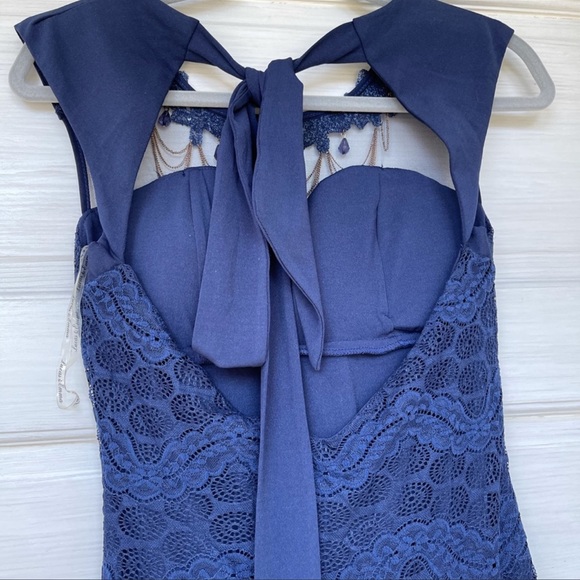 Beautiful Blu Lace Dress.Maxi Formal Dress - Picture 3 of 5